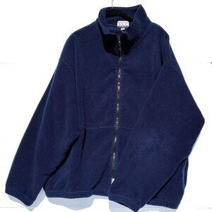 VTG Men’s VCC Vantage Club Collection Full Zip Fleece Navy, Blue Cross Logo XXL